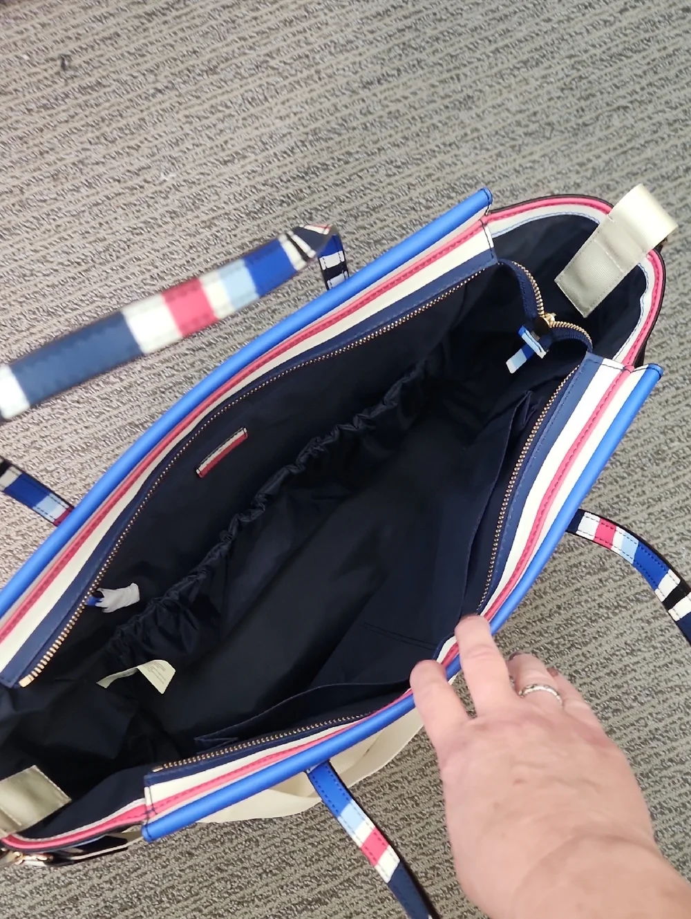 Kate Spade Kaylie Baby Bag Tote In Laurel Way Stripe